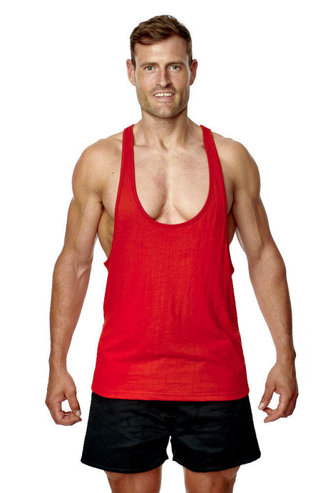 Athletic Sportswear Mens Stringer Vest Red