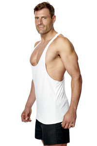 Athletic Sportswear Mens Stringer Vest White